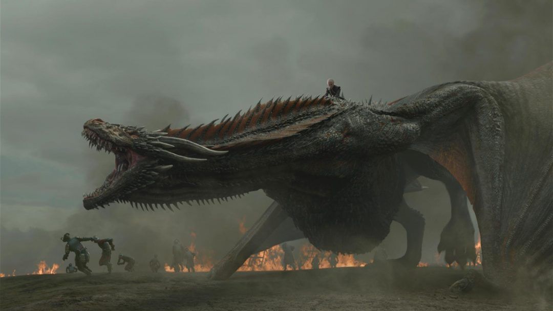 Daenerys Targaryen on her dragon Atlantic Film Studios
